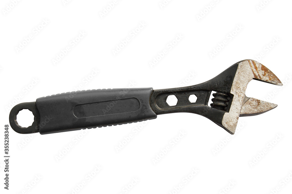 adjustable wrench isolated on white vackground adjustable wrench isolated on white vackground