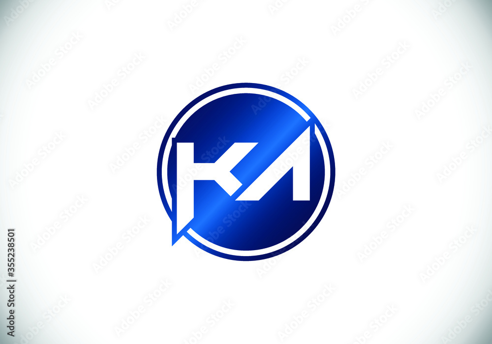 Initial Monogram Letter K A Logo Design Vector Template. K A Letter Logo Design Initial Monogram Letter K A Logo Design Vector Template. K A Letter Logo Design