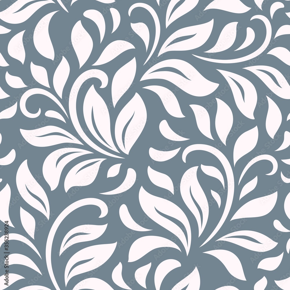 abstract seamless  floral dark pattern