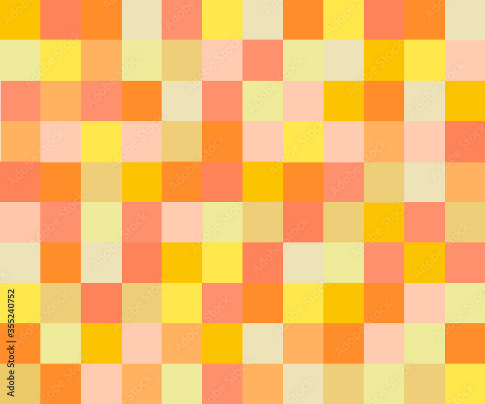 Asymmetrical art beautiful bright colourful background in square shapes. Yellows orange peach mostly warm colours used. Summer ambiance in the square patterns. Wallpaper, brochure, decor designs Asymmetrical art beautiful bright colourful background in square shapes. Yellows orange peach mostly warm colours used. Summer ambiance in the square patterns. Wallpaper, brochure, decor designs