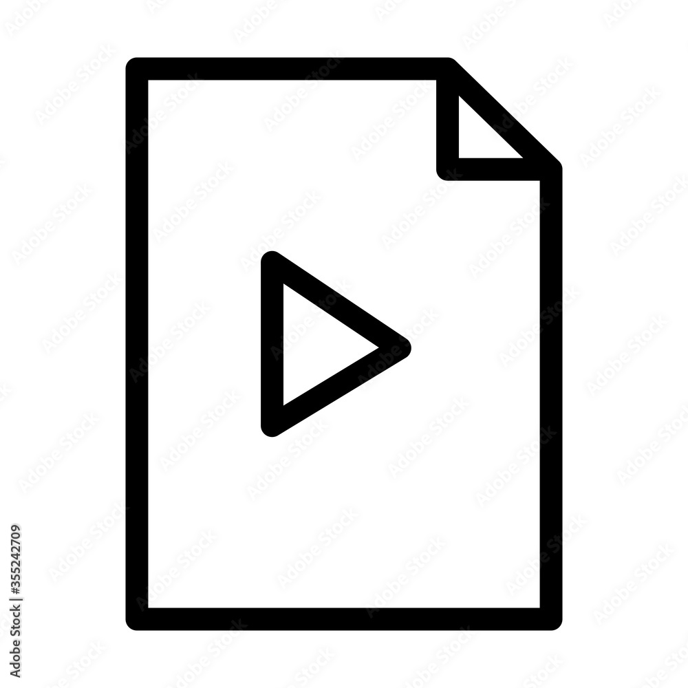 audio file icon, line style