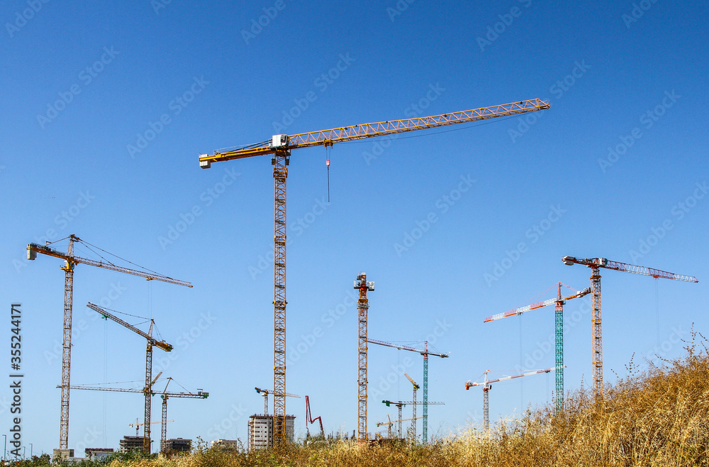 construction site with crane construction site with crane