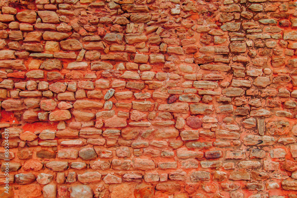 Obraz premium Stone wall texture background. Masonry background