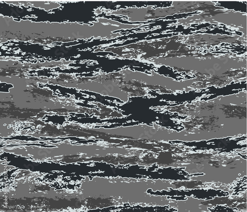 Urban (night) camouflage seamless pattern.Tiger scratched stripes. Four colors. Fashionable military print.