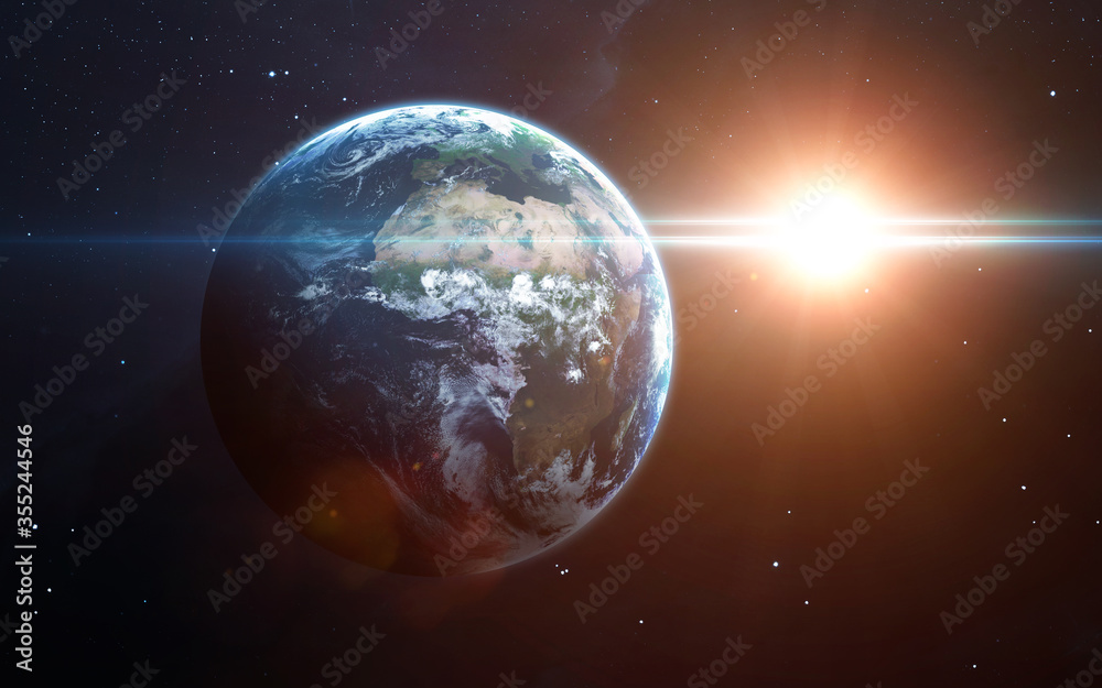 Fototapeta premium Earth - High resolution 3D images presents planets of the solar system. This image elements furnished by NASA.
