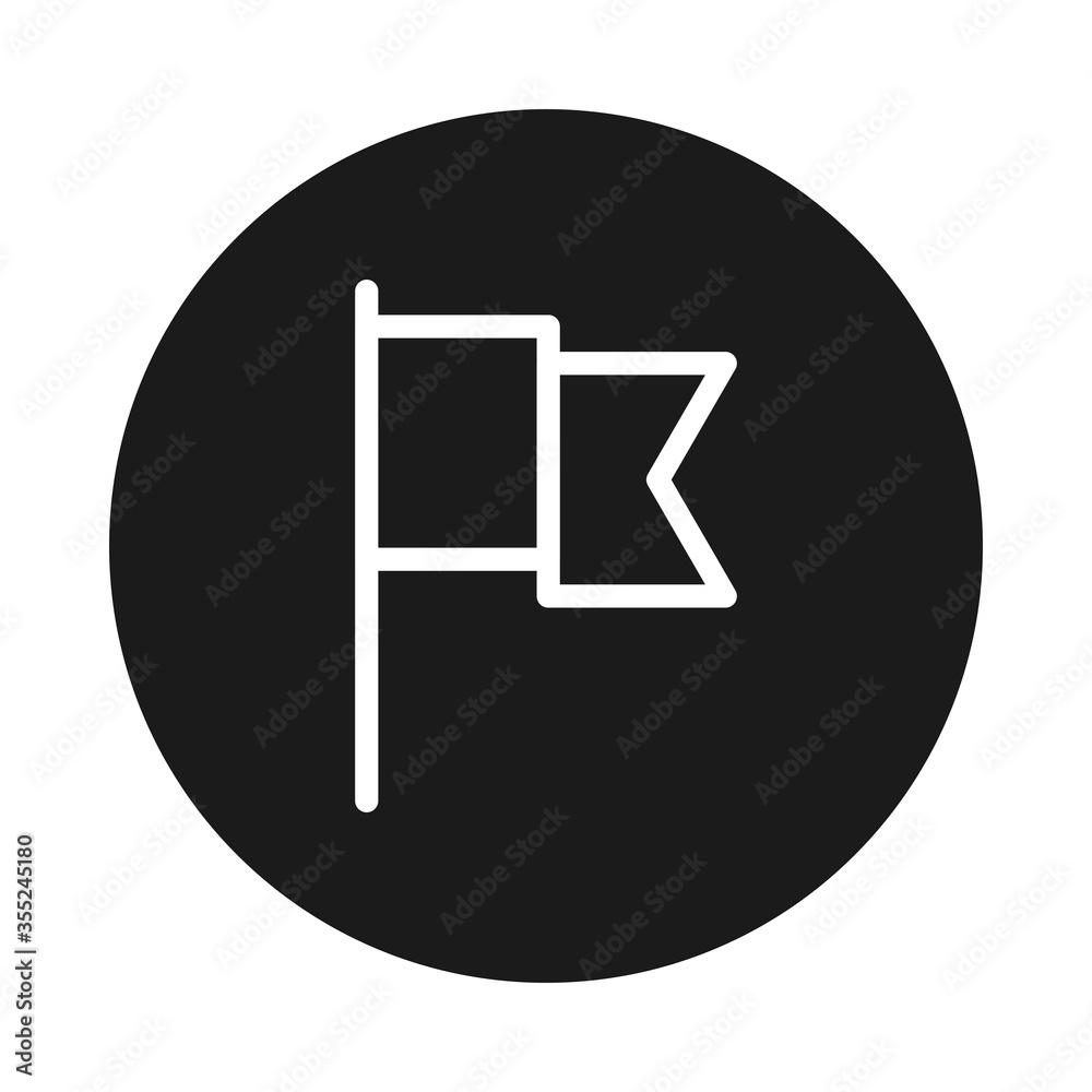 user flag icon, block style