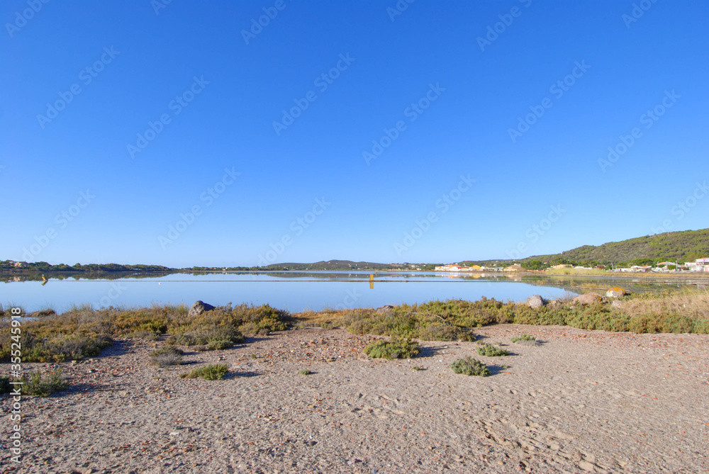 Salt lake in Carloforte, Sardinia - Italy