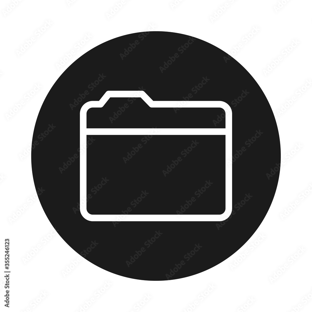 interface user ui concept, document folder icon, block style interface user ui concept, document folder icon, block style