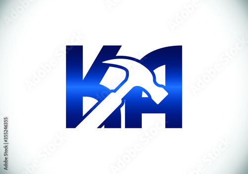 Free Download Initial Monogram Letter K A Logo Design Vector Template. K A Letter Logo Design - GFXLoad
