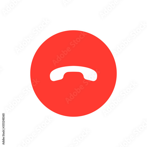 Red phone icon isolated on white background. Decline symbol modern, simple, vector, icon for website design, mobile app, ui. Vector Illustration