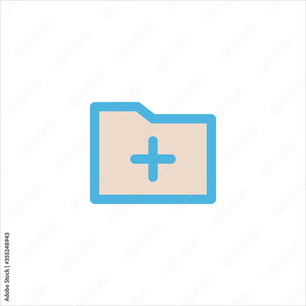 Fototapeta premium medical document sign icon flat vector logo design trendy