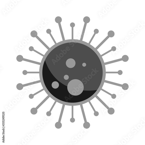 Stylized Coronavirus Covid-19 Virus Icon. Vector Image.