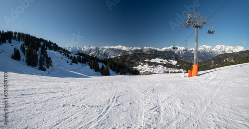Ski lift on mountain Acherkogel in Austria © N.B.photo