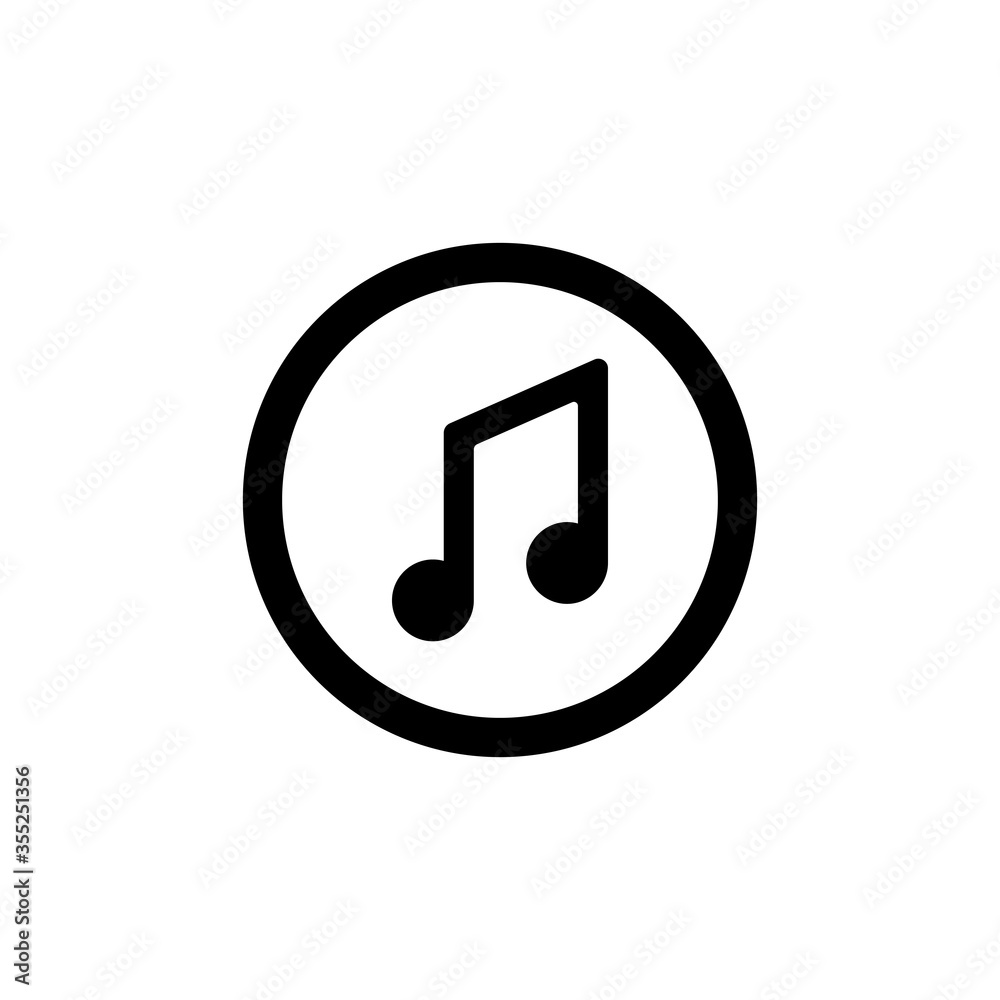 Music icon vector, isolated on white background. Vector EPS 10 Music icon vector, isolated on white background. Vector EPS 10