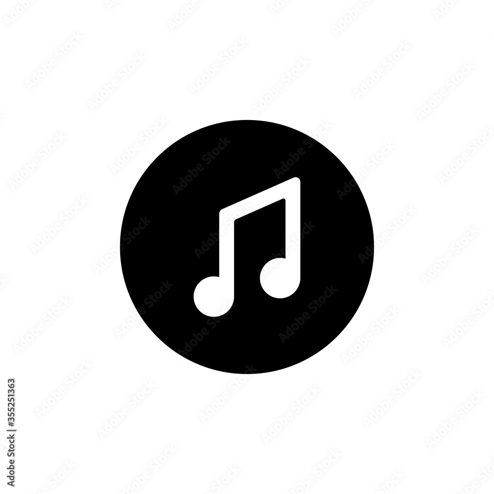 Music icon vector, isolated on white background. Vector EPS 10