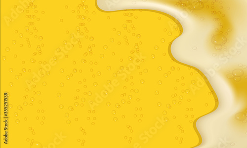 Cool liquid drink.Vector illustration of realistic light or dark beer.
