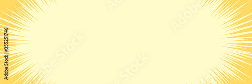 Vector background in comic book style with darkened corners. Retro pop art design. Long horizontal banner.