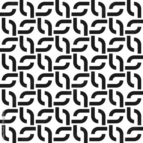 Seamless geometric abstract pattern with elements of chain