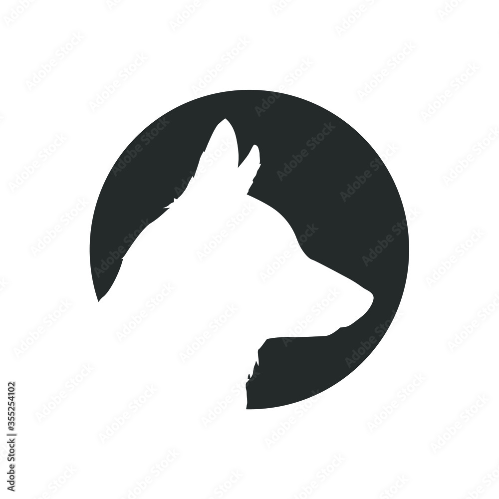 Border Collie Dog Symbol Icon Round Flat Vector Art Design Color Circle Border Collie Dog Symbol Icon Round Flat Vector Art Design Color Circle