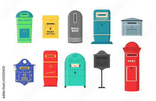 Mailboxes, letter boxes.