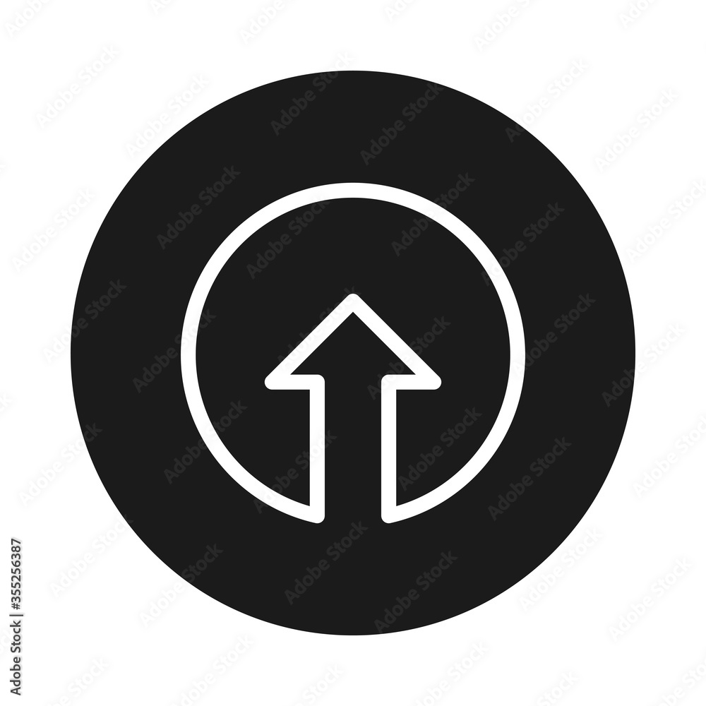 user interface symbol, upload arrow icon, block style user interface symbol, upload arrow icon, block style