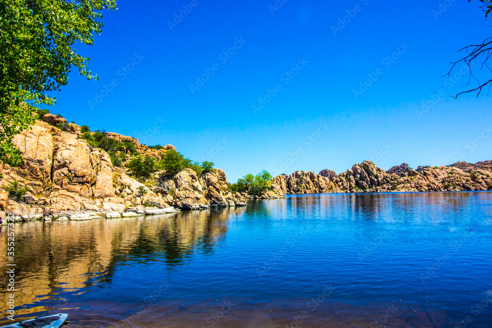 Unique Rock Shoreline Of Lake In Foothills Unique Rock Shoreline Of Lake In Foothills