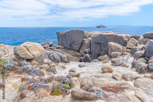 Rocky coast of  the Torndirrup National Park, Australia photo