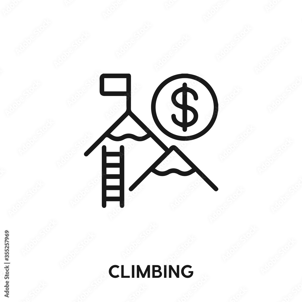 climbing icon vector. climbing sign symbol climbing icon vector. climbing sign symbol