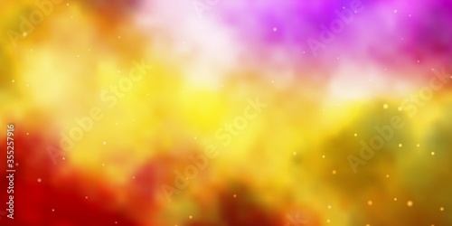 Light Multicolor vector background with small and big stars. Shining colorful illustration with small and big stars. Theme for cell phones.