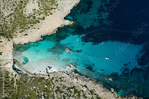 Cala figuera drone photography, landscape of cala figuera drone photo mallorca