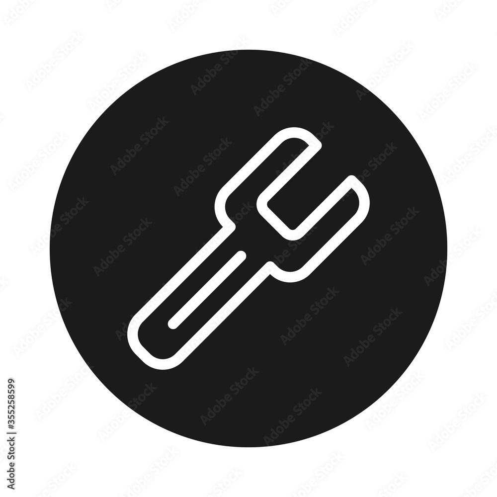 user interface concept, setting symbol, wrench tool icon, block style user interface concept, setting symbol, wrench tool icon, block style