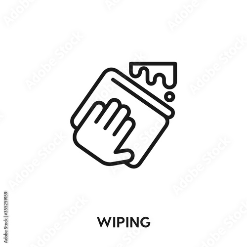 wiping icon vector. wiping sign symbol 
