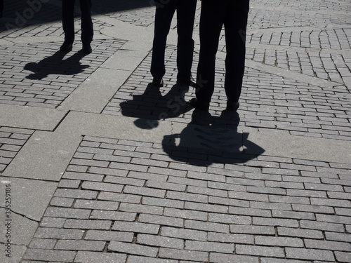 Obraz na plátně Shadows of people