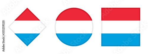 Free Download luxembourg flag icon set. isolated on white background  - GFXLoad