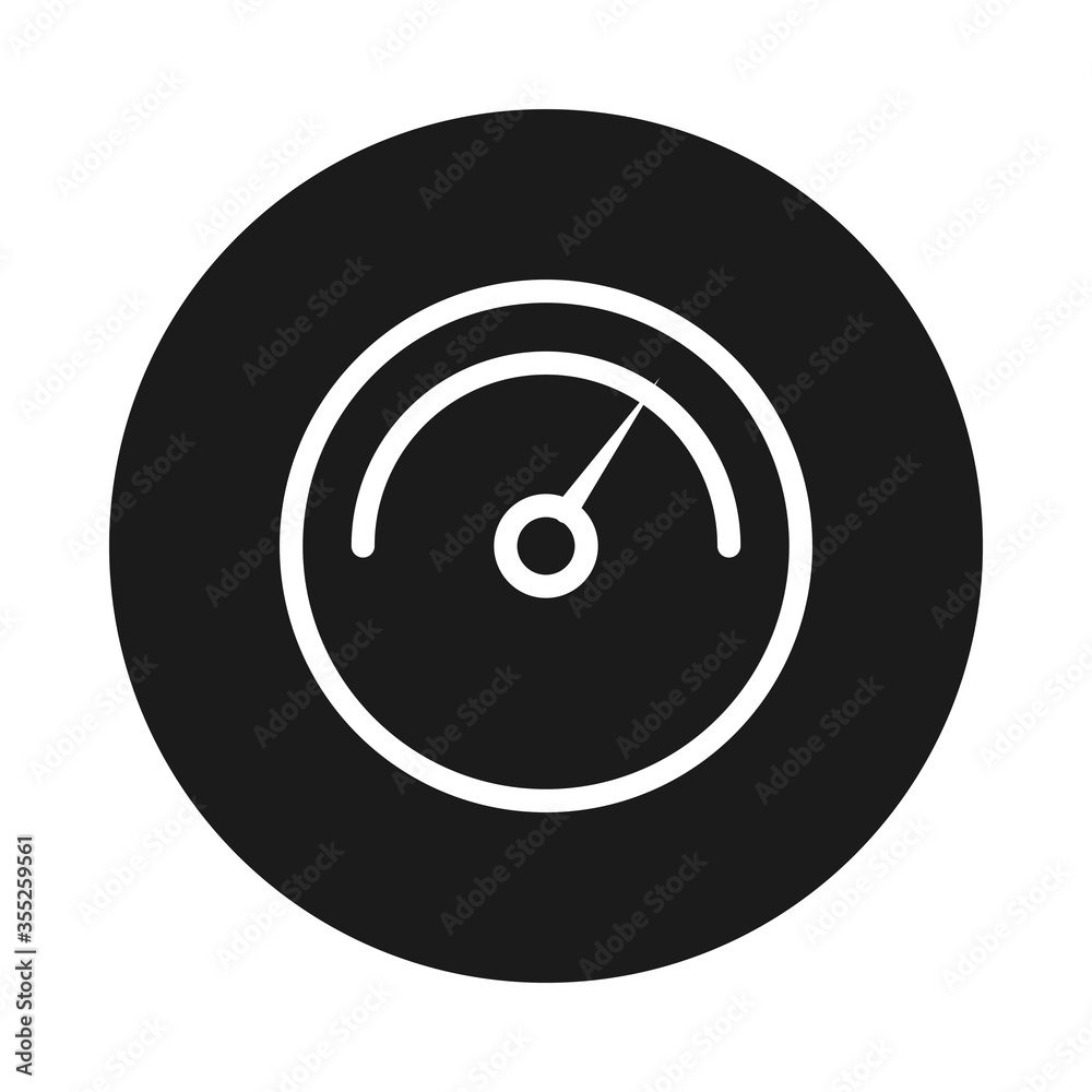 speed meter icon, block style speed meter icon, block style