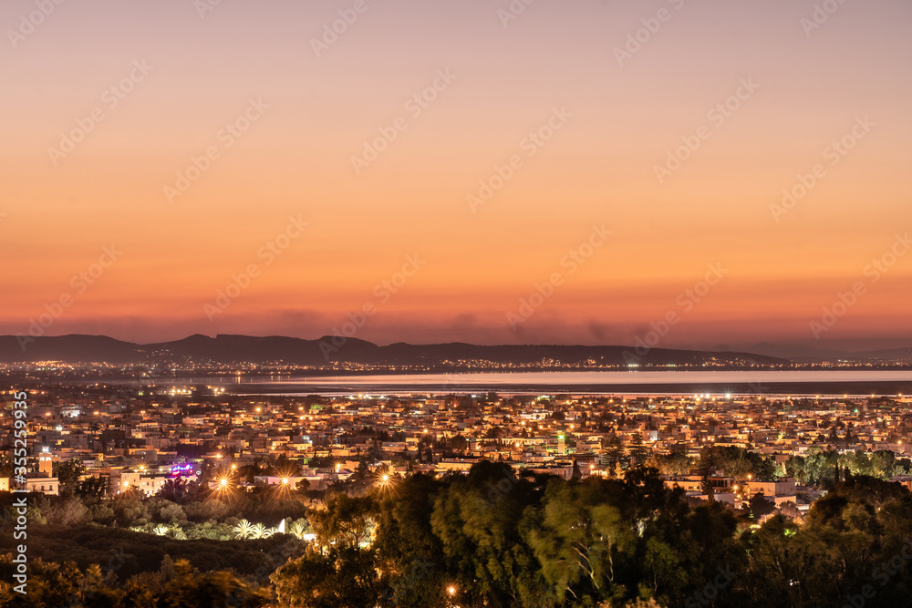 View of tunis by night 