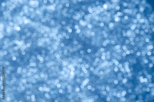 Blue abstract bokeh background.