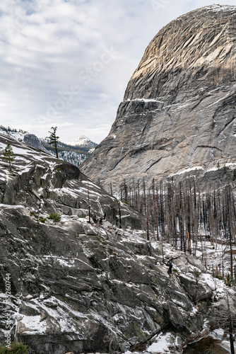 Backcountry wilderness landscapes of Yosemite National Park in the winter by Dalton Johnson Media