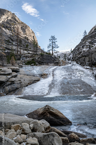 Backcountry wilderness landscapes of Yosemite National Park in the winter by Dalton Johnson Media