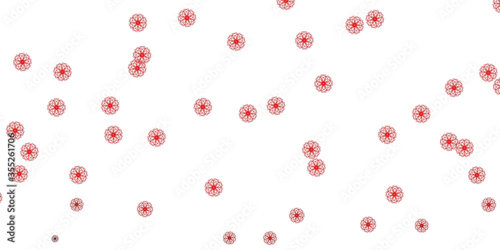 Light Red vector natural backdrop with flowers. Light Red vector natural backdrop with flowers.