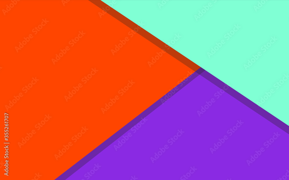Geometric colorful paper background template. Abstract modern color backdrop with shadows. Vector illustration with empty space for text or object.