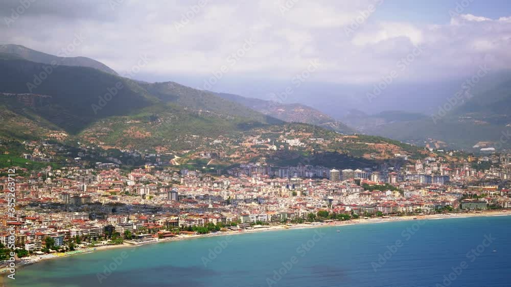 Beach situated in city center on the east side of peninsula, starts from harbor and lasts until Oba Beach. Alanya Keykubat Nice sandy beach lined by walking paths, children parks and sport facilities
