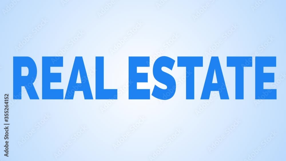 Real Estate animated words. Kinetic typography. Real Estate animated words. Kinetic typography.