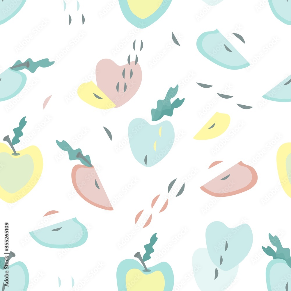 seamless pattern with apples 