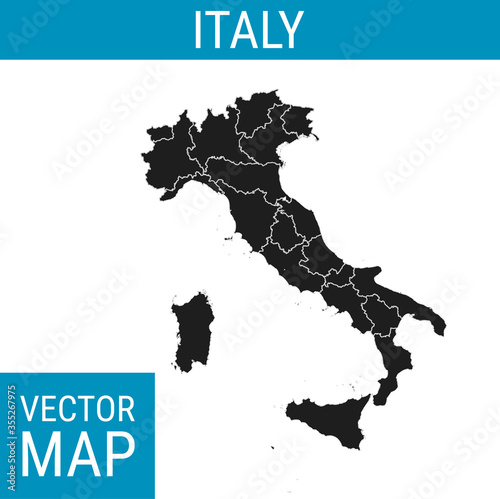 Italy vector map with title