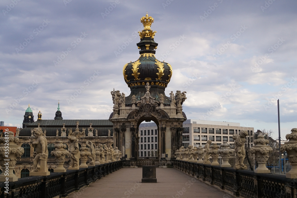 The crown gate of the Zwinger in Dresden