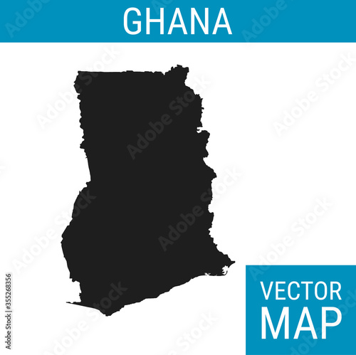 Ghana vector map with title