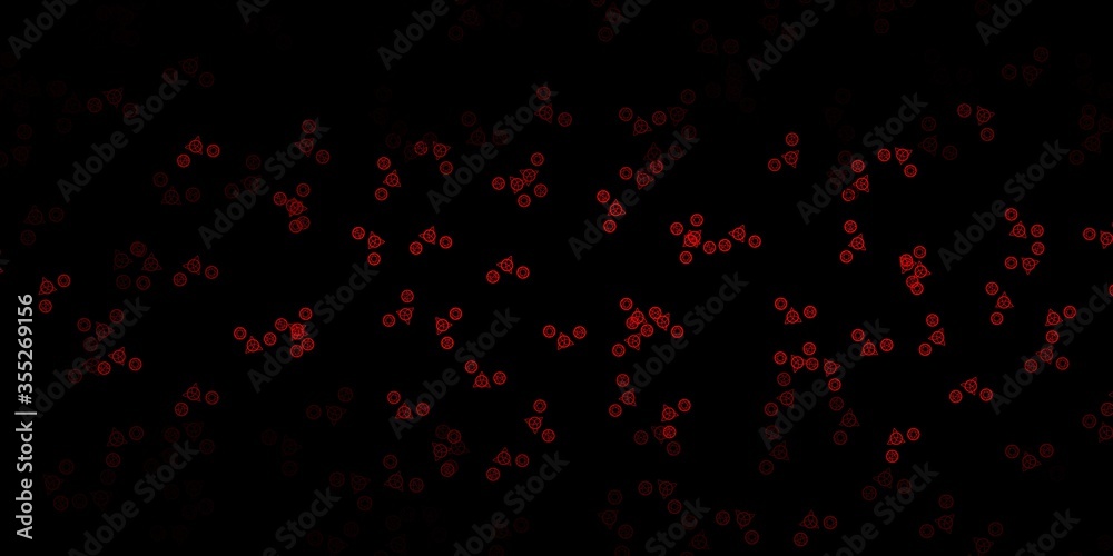 Dark Red vector pattern with magic elements. Dark Red vector pattern with magic elements.