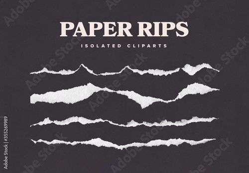 Isolated Paper Rip Art Kit