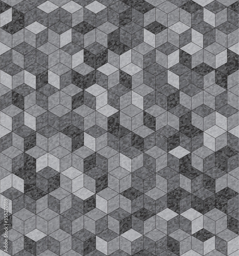Abstract cubes grunge gray paint background